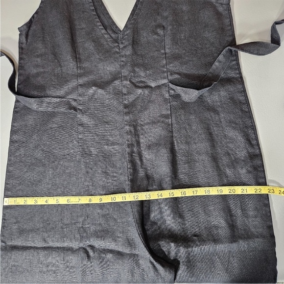 Elizabeth Suzann Jumpsuit Tall Large Women's Mara Black 100% Linen Minimalist - Picture 11 of 14